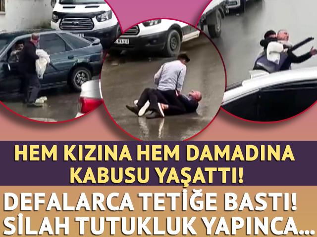Kayınpederi kızını ve damadını öldürmek için defalarca tetiğe bastı! Şok eden anlar: 'Polis bana ne yapacak?'