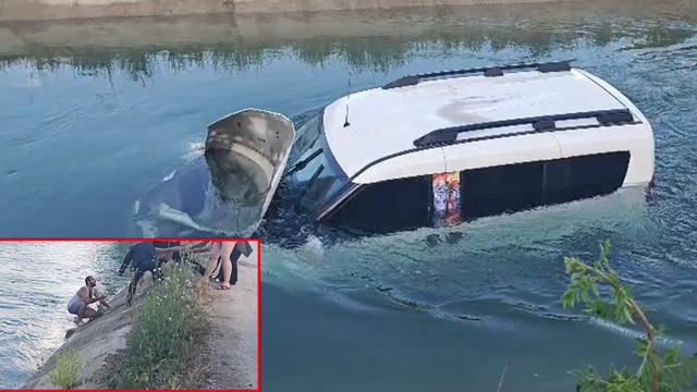 Adana'da tuhaf olay! Sulama kanalına uçtu, yardımları reddetti