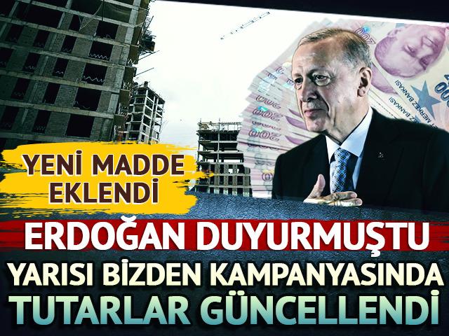 Yarısı Bizden kampanyasında tutarlar güncellendi
