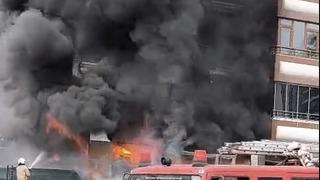 Pendik'te yanan iş yeri kullanılamaz hale geldi