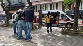 Mağazada yere düşen kadın yaralandı