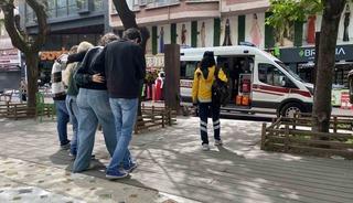 Mağazada yere düşen kadın yaralandı