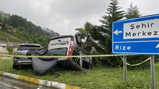 Rize'de hafif ticari araç ile cip çarpıştı, 1 kişi hayatını kaybetti!