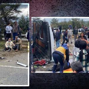 Isparta'da can pazarı: Yolcu midibüsü devrildi! Çok sayıda yaralı var
