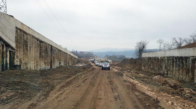 Ordu Çevre Yolu'na heyelan engeli