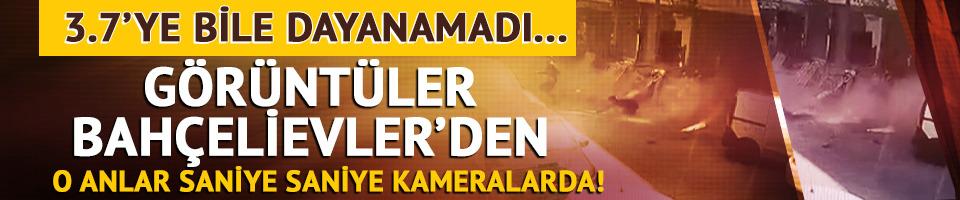 Deprem sonrası İstanbul'da bir binanın balkonu çöktü