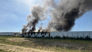 Tekirdağ'da kauçuk fabrikasında yangın çıktı