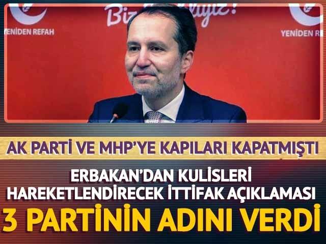 Kulisleri hareketlendirecek sözler! Yeni ittifak açıklaması... Fatih Erbakan 3 partinin ismini verdi