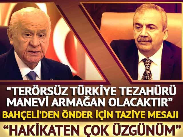 MHP lideri Bahçeli'den Sırrı Süreyya Önder için taziye mesajı! "Hakikaten çok üzgünüm"
