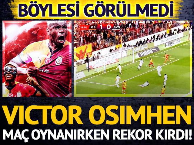 Galatasaray'ın yıldızı Osimhen maç oynanırken rekor kırdı, istenmediği Napoli'ye selam gönderdi!