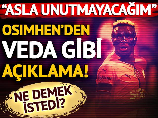 Victor Osimhen'den veda eder gibi açıklama! "Burada yaşadıklarımı asla unutmayacağım"