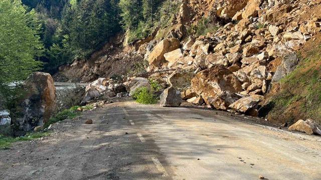 Giresun’da heyelan meydana geldi