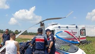 Adana'da cayrokopter sert iniş yaptı: Durumları iyi 