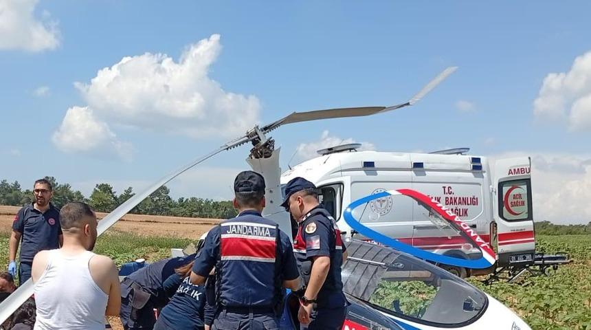 Adana'da cayrokopter sert iniş yaptı: Durumları iyi 