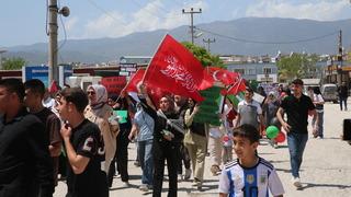 Hatay'da Filistin'e destek yürüyüşü düzenlendi