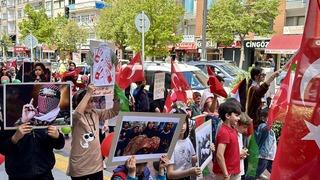 Kırşehir'de çocuklar Gazze'ye destek için yürüdü