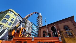 Zonguldak'ta 100 yıllık caminin minaresi risk nedeniyle yıkılıyor