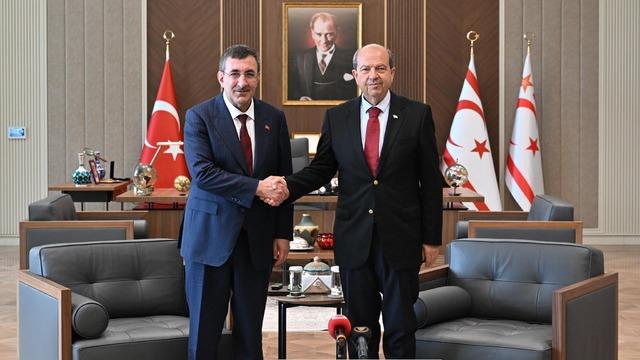 Cumhurbaşkanı Yardımcısı Yılmaz, KKTC Cumhurbaşkanı Tatar ile görüştü