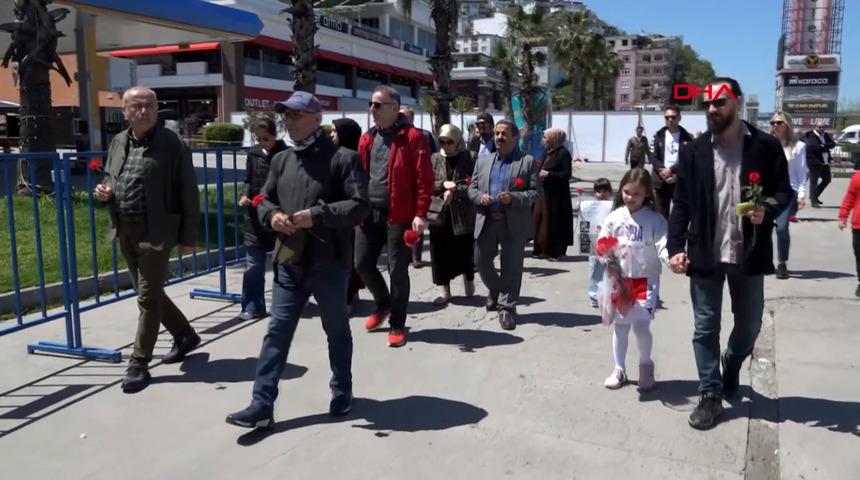 Samsun'da heyelanda hayatını kaybedenler anıldı