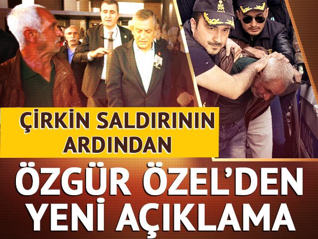 Çirkin saldırı sonrası Özgür Özel'den yeni açıklama: "Gün husumet kin çıkarma günü değildir"