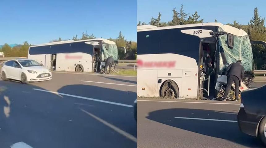 Ankara’da geziden dönen öğrencileri taşıyan otobüs bariyerlere çarptı: 4 öğrenci yaralandı