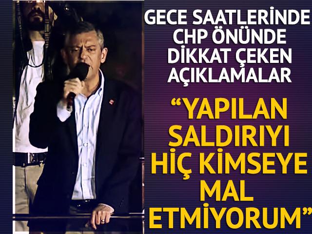 CHP lideri Özgür Özel Ankara'da partililere seslendi: "CHP böyle bir provokasyonla geri adım attırılacak bir parti değildir"