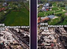 İstanbul'un gizli hazinesiydi... Bahçeşehir'in ortasındaki yemyeşil göletin seneler içindeki değişimi! Sitelere teslim oldu