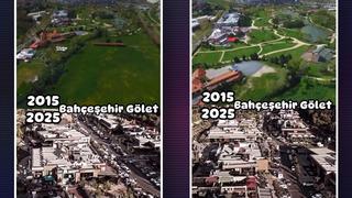 İstanbul'un gizli hazinesiydi... Bahçeşehir'in ortasındaki yemyeşil göletin seneler içindeki değişimi! Sitelere teslim oldu