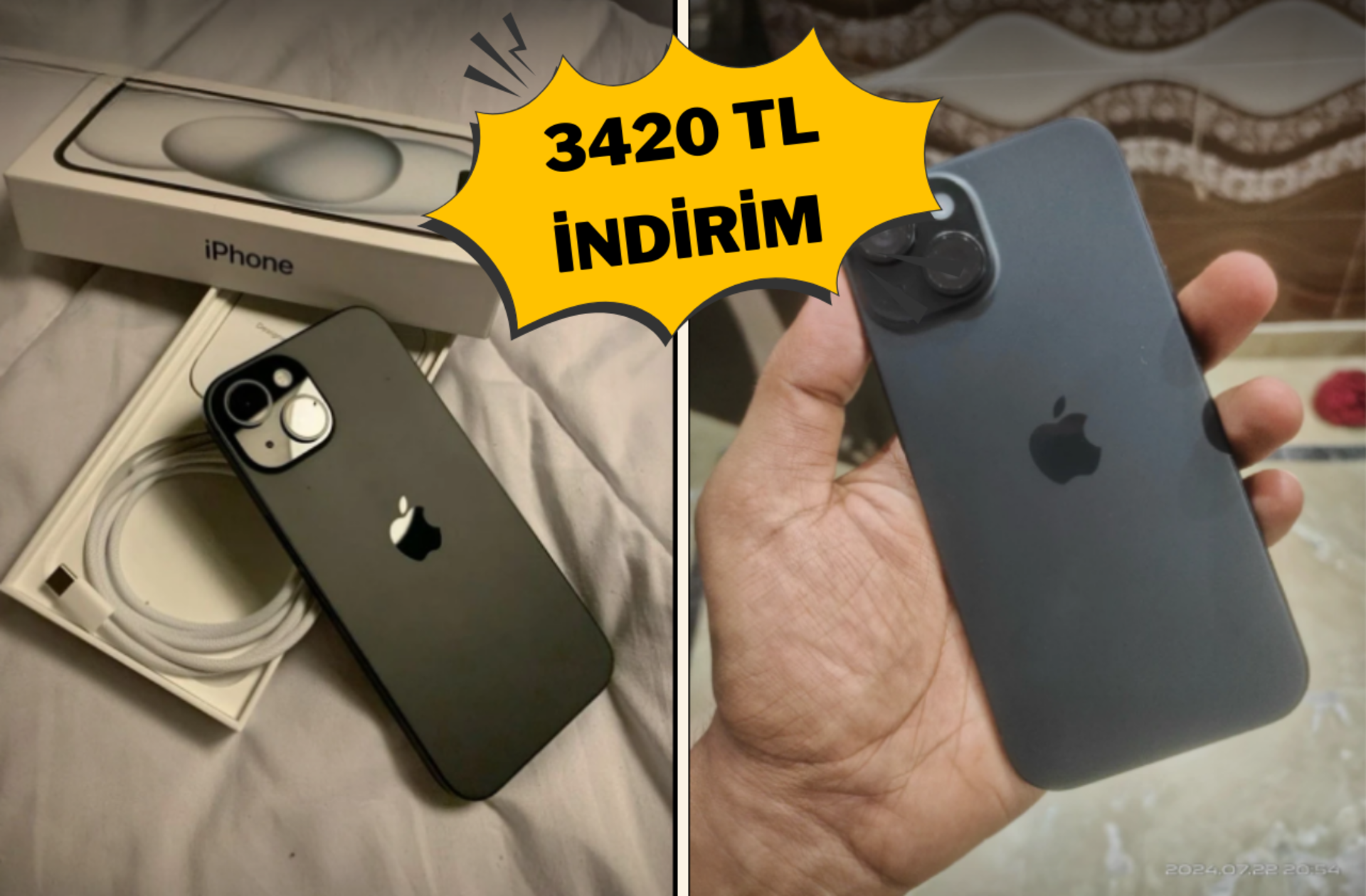 Göz alıcı tasarım, kusursuz performans! iPhone 15'te kaçırılmayacak indirim
