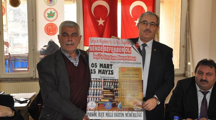 İneg&ouml;ll&uuml; muhtarlardan eğitim seferberliğine destek
