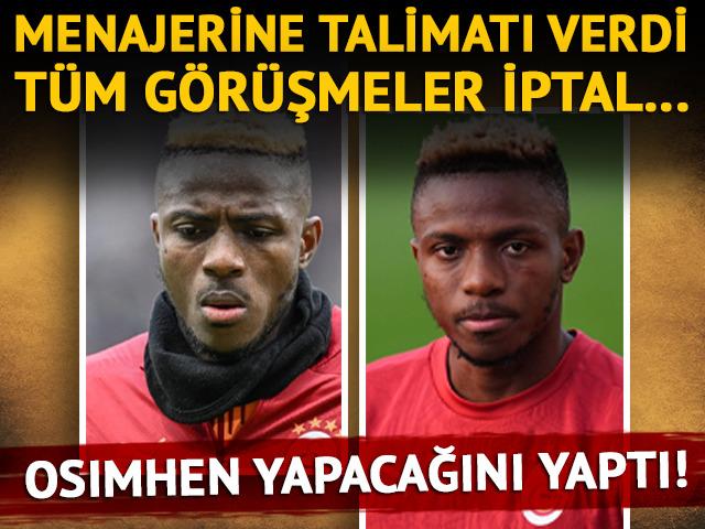 Osimhen yapacağını yaptı... Menajerine talimat: Hiçbir kulüple anlaşma!