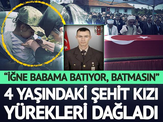 Şehit kızı Alya cenazede yürekleri dağladı! Kadın komutanla konuşması tüyleri diken diken etti: "İğne babama batıyor, kenardan yapalım"