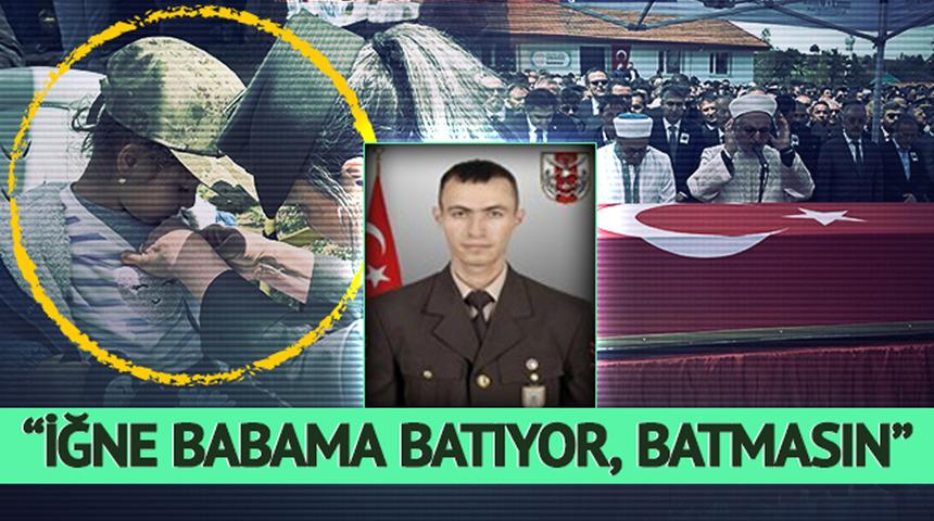 Şehit kızı Alya cenazede yürekleri dağladı! Kadın komutanla konuşması tüyleri diken diken etti: "İğne babama batıyor, kenardan yapalım"
