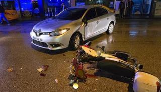 Ankara'da motosikletle otomobil çarpıştı: 1 yaralı