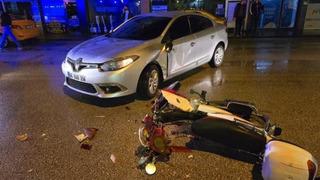 Ankara'da feci kaza! Motosikletle otomobil çarpıştı: 1 kişi yaralandı
