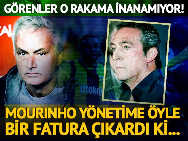 Mourinho öyle bir fatura çıkardı ki... Görenler o rakama inanamıyor!