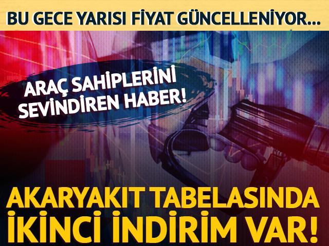 Akaryakıt tabelasında ikinci indirim! 