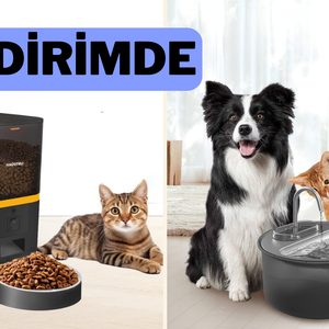 Seyahatteyken bile içiniz rahat olacak! Haustier QQ005 Akıllı Otomatik Mama Kabı indirime girdi