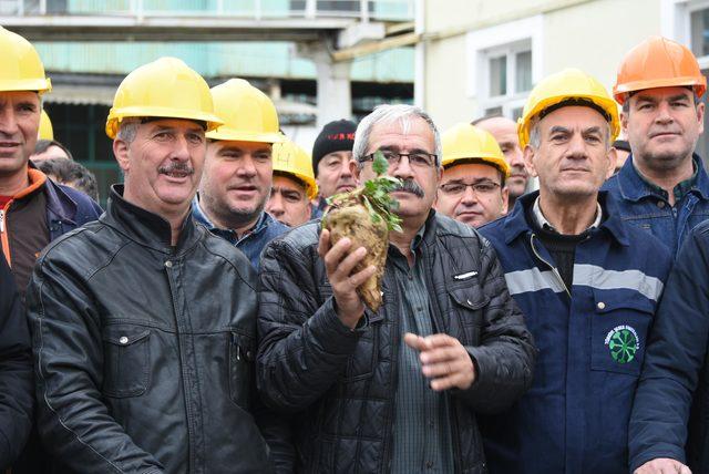 Alpullu Şeker Fabrikası önünde 'özelleştirme' protestosu