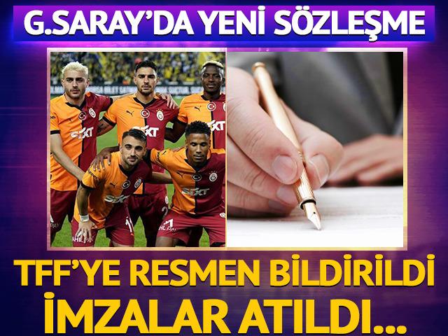 TFF'ye bildirildi, imzalar atıldı! G.Saray'da yeni sözleşme...