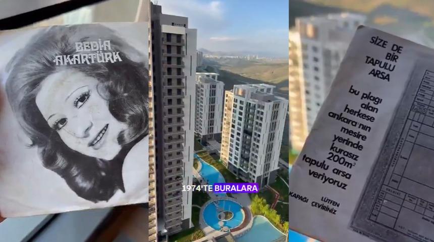 Ankara'da 51 sene önce aldığı plak 3 ev sahibi yaptı! 'Bir zamanlar dutluktu' şimdi lüks yaşam alanı...