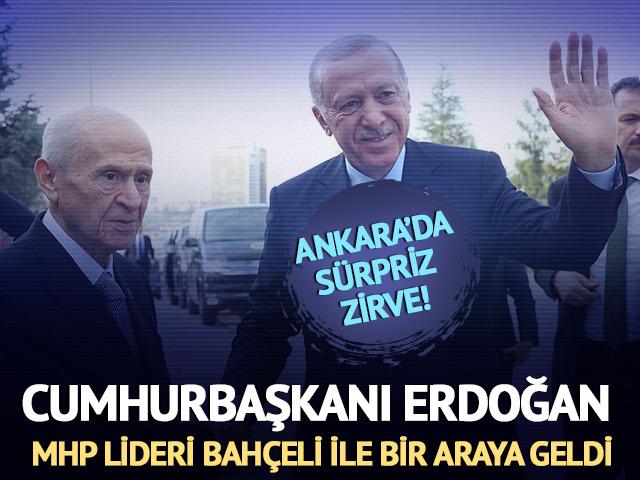 Son dakika | Ankara'da sürpriz Cumhur İttifakı zirvesi: Cumhurbaşkanı Erdoğan, Bahçeli ile bir araya geldi
