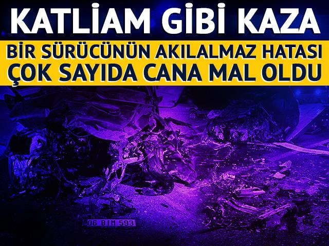 Ankara-Niğde otoyolunda katliam gibi kaza! 4 kişi hayatını kaybetti, 1 yaralı