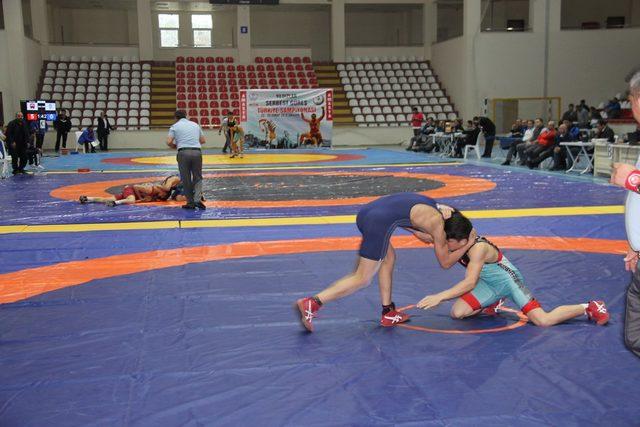 Amasya’da Yıldızlar Serbest Güreş Türkiye Şampiyonası başladı