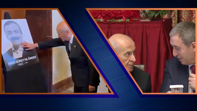 Fotoğrafa dokunup rahmet diledi! Bahçeli 99 gün sonra Meclis'te: DEM Parti'ye taziye ziyareti