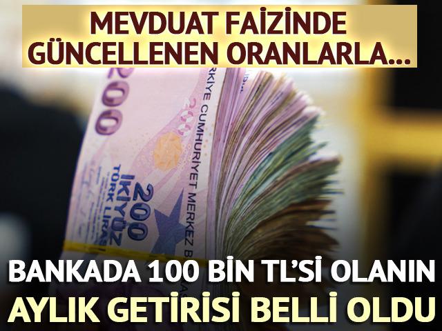 Her ay 37 bin 200 TL! Mevduat faizinde güncellenen oranlar