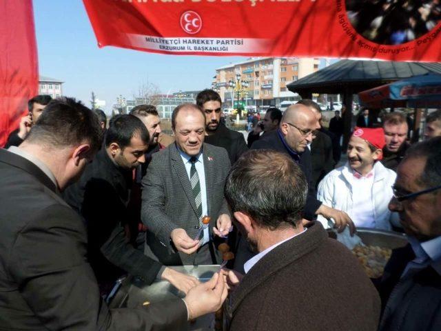 Milliyetçi Hareket Partisi Erzurum İl Başkanlığı Afrin ve tüm vatan şehitleri için Fatiha’da buluştu.