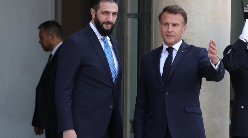Macron, Suriye Cumhurbaşkanı Şara ile görüştü! İsrail'in saldırılarına tepki gösterdi