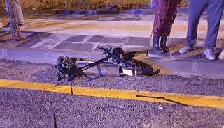 Otomobil, elektrikli scooter çarptı: 1 yaralı