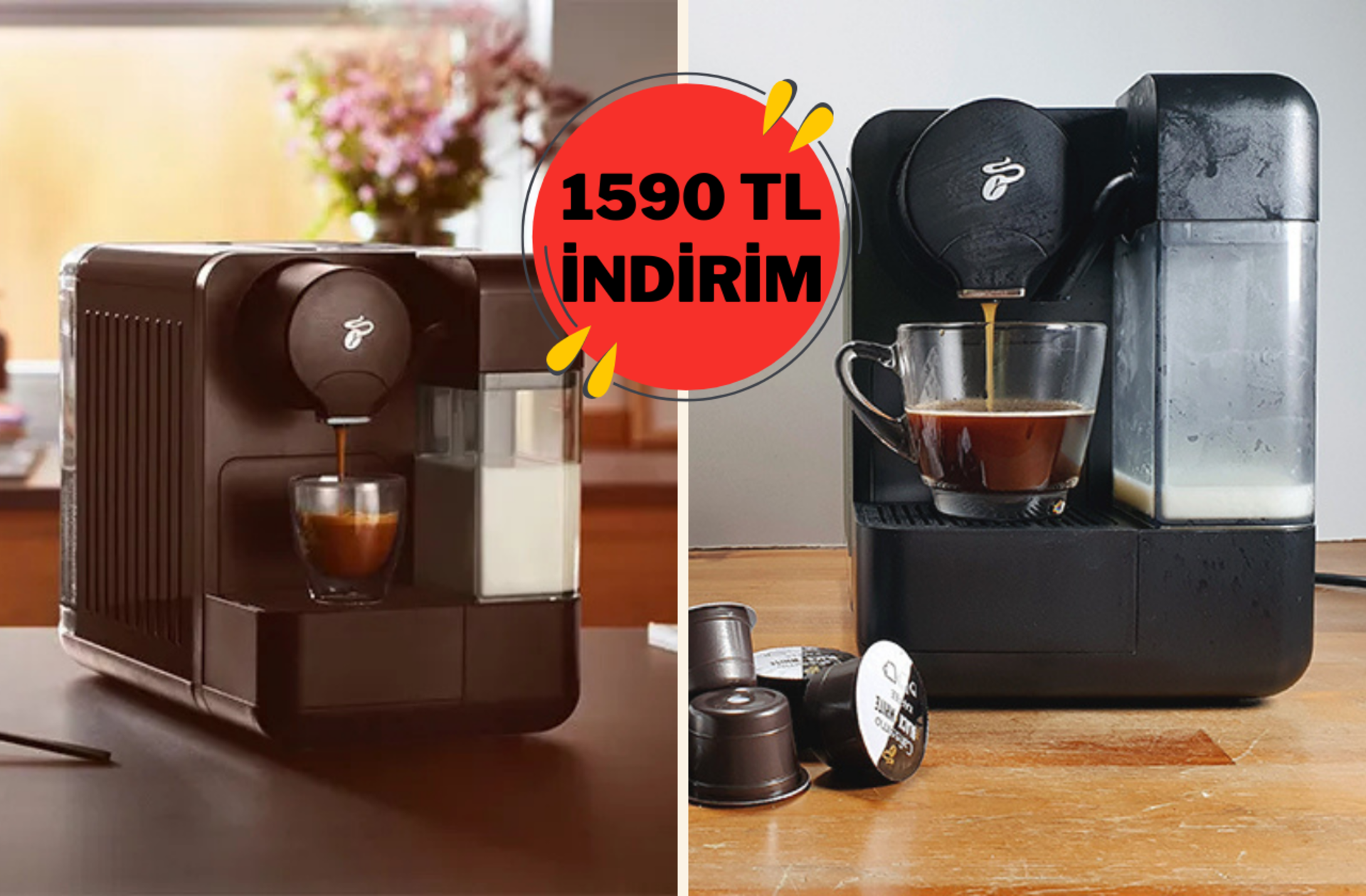 Tek tuşla kahve hazırlama dönemi başladı! Tchibo Cafissimo Milk kahve makinesinde 1590 TL indirim